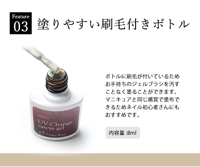 UVチェンジキャットアイジェル特徴