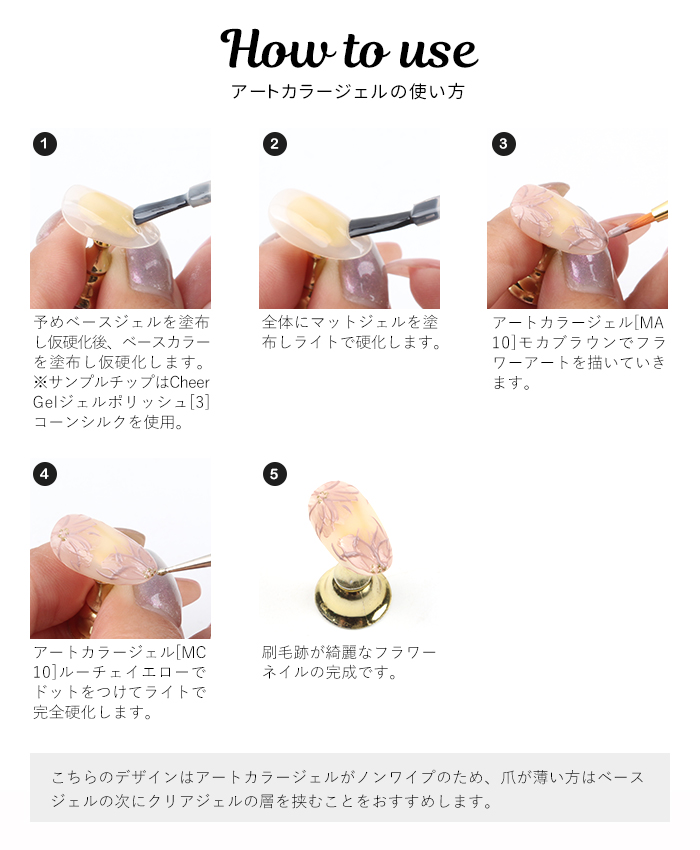 アートカラージェル使い方
