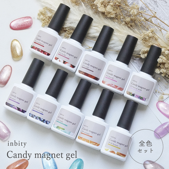 マグネットジェル　色々まとめ売り inbity キャンディマグネットジェル[8ml×全10色セット] ネイル ジェル