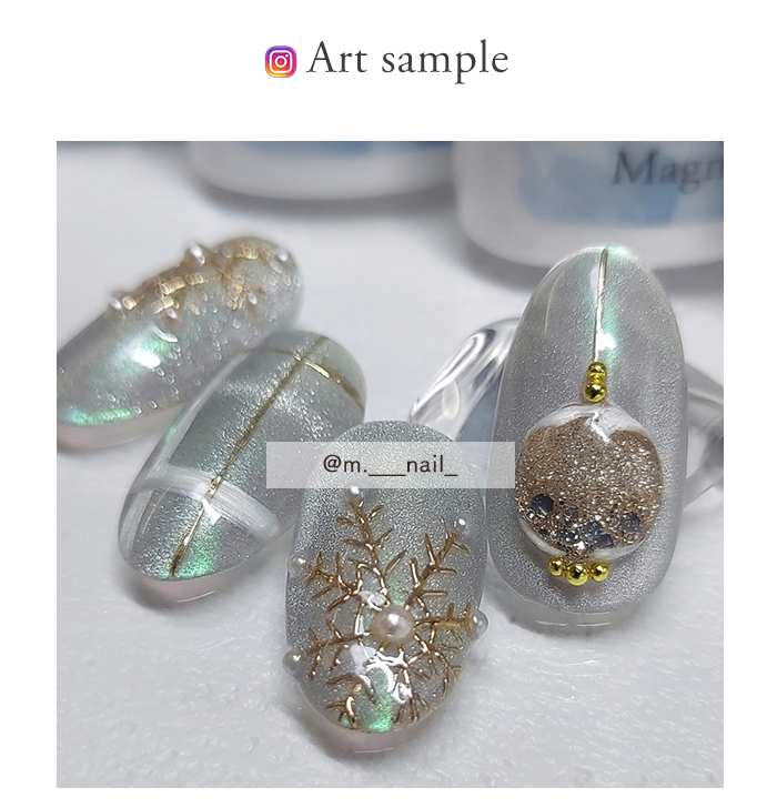 クリスタルマグネットジェルアートサンプル