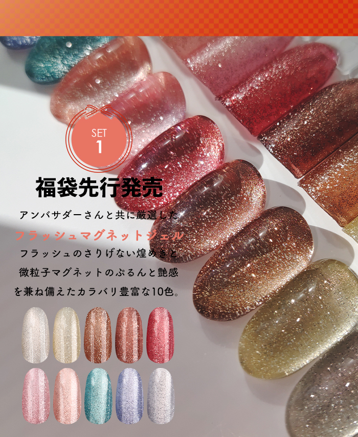 送料無料 アンバサダーコラボ プレミアム福袋 ジェルネイル パーツ