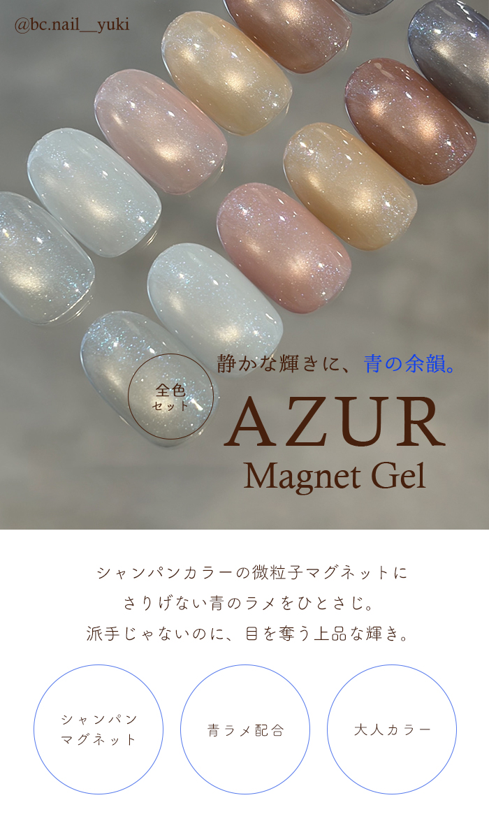 全色セット】青ラメがさりげなく輝くシャンパンカラーの微粒子