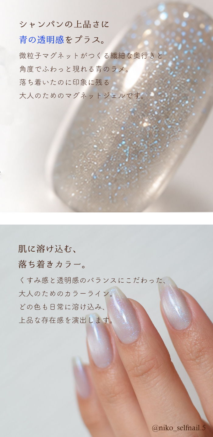 全色セット】青ラメがさりげなく輝くシャンパンカラーの微粒子