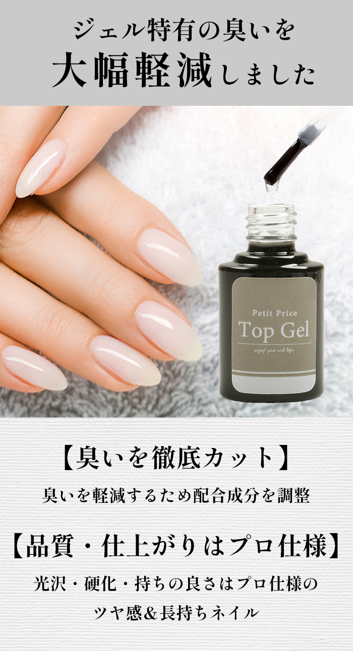 品質保証 petitprice プチプラトップジェル[4ml×3本] トップジェル3本 ジェルネイル・ネイルシール