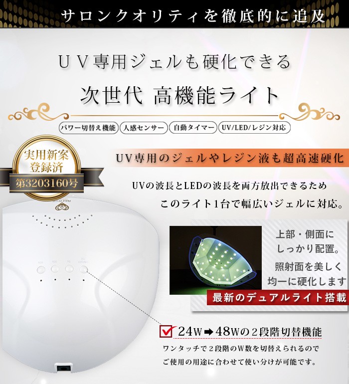 petitprice（プチプラ） 48W UV LEDライト パールホワイト[ ジェル