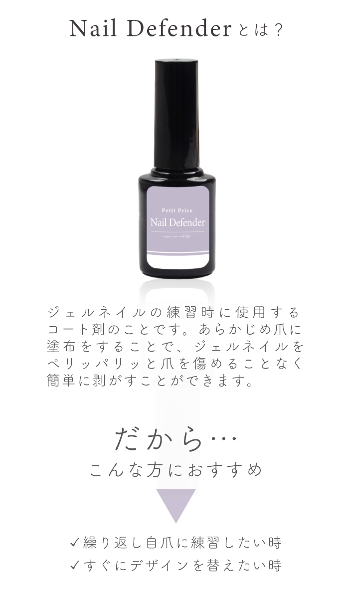 petitprice プチプラ ネイルディフェンダー[4ml] ネイル練習