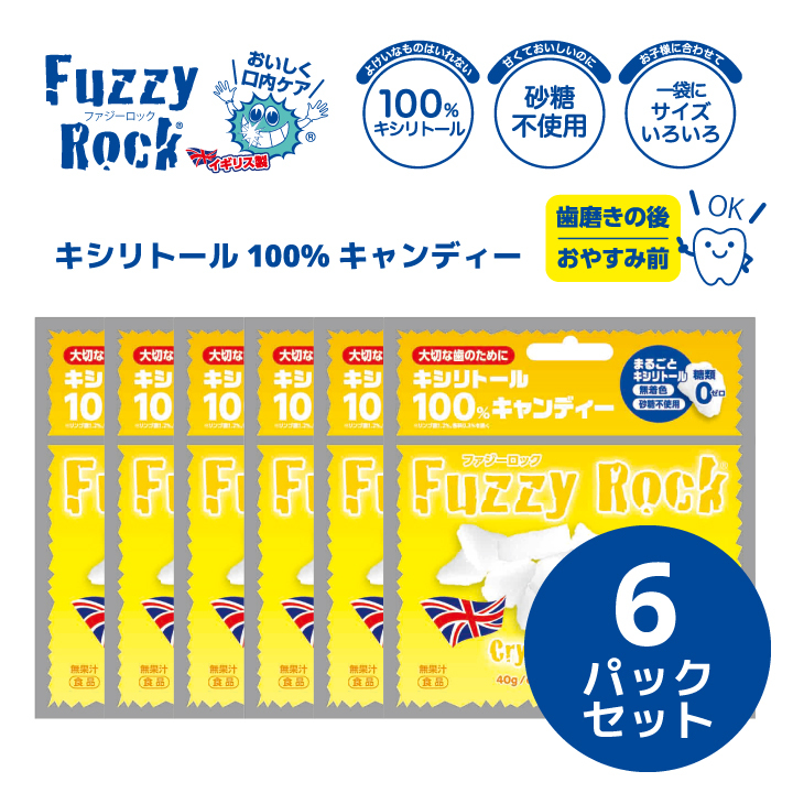 キシリトール 100% あめ キャンディー レモン味 FuzzyRock 40g ...