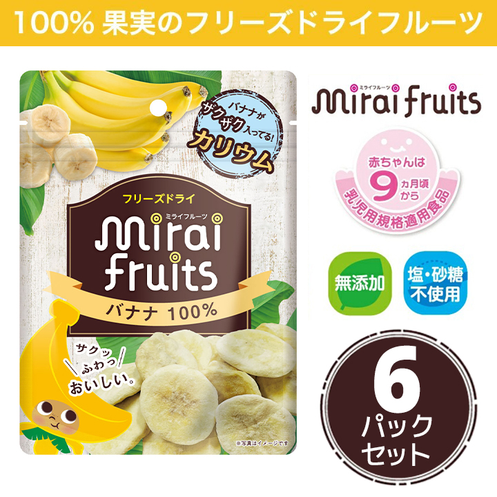 フリーズドライフルーツ 無添加 バナナ12g 6パック 離乳食 防災