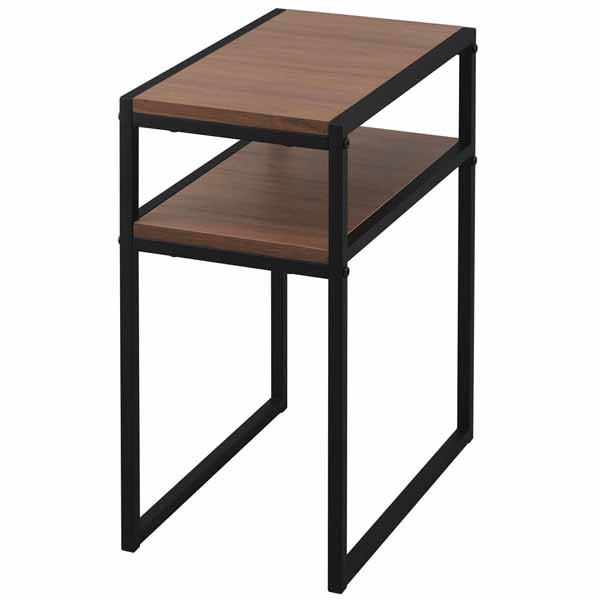 IRIS OHYAMA（アイリスオーヤマ） サイドテーブル 2段 棚付き ミニ