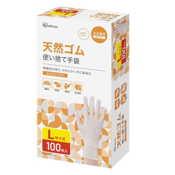 IRIS OHYAMA（アイリスオーヤマ） ゴム手袋 使い捨て手袋 1000枚 100枚