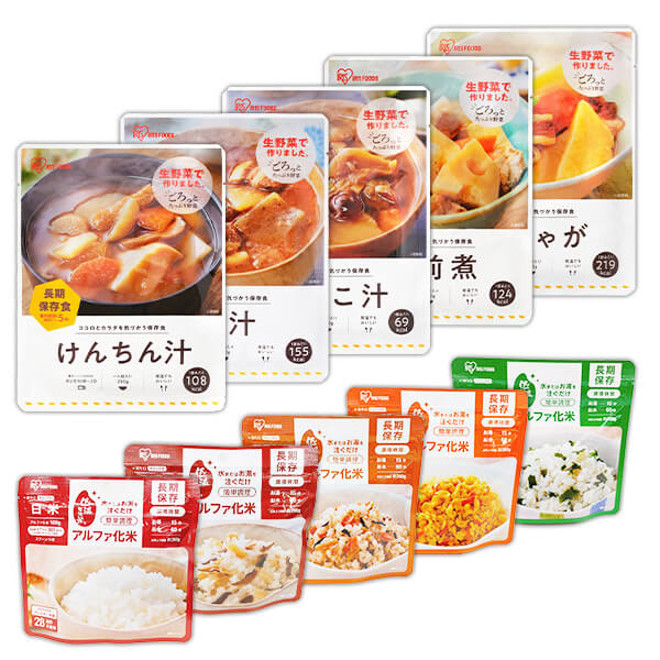 非常食セット 7日分 非常食 10種28食セット 防災食 保存食 アルファ米 災害用食品 備蓄食料 レトルト食品 アイリスオーヤマ アイリスフーズ *