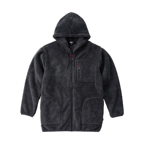 ボア パーカー あったかボアフリースパーカー 冬 男女兼用 保温 フード付き FC21503 ライトグレー オフホワイト チャコールグレー S M L XL 3L アイリスオーヤマ | IRIS OHYAMA | 11