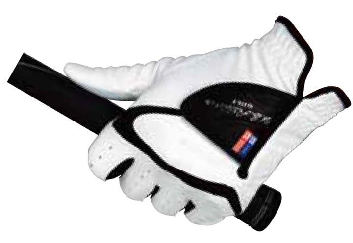 ゴルフグローブ左手着用手袋オシャレUSアスリートUSGL-5656（左手用）・USGL-5657（右手用）ゴルフグローブU.S.Athletesホワイトブラックレザックス 