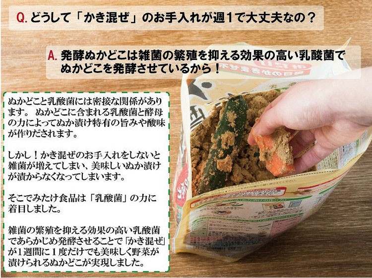 ぬか漬け発酵食品冷蔵庫ホーロー容器発酵ぬかどこお手軽お試しおいしい簡単みたけ食品ぬかどこ1kg琺瑯容器セットみたけ食品 