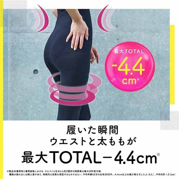 美脚お腹まわり美ボディおそとでメディキュットスリムフォーカスレギンスL-LLブラック 