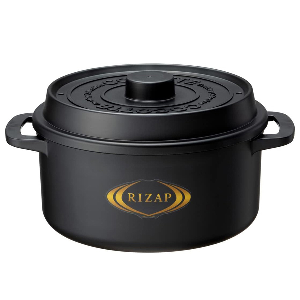 スケーター ココット風 電子レンジ用鍋 ライザップ 監修レシピ付 RIZAP