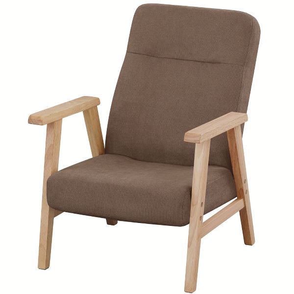 高座椅子 高齢者 リクライニングチェア 一人用 おしゃれ 北欧 座椅子 椅子 肘付きチェア 木製 ウッドアームチェア Mサイズ WACN-M (D)