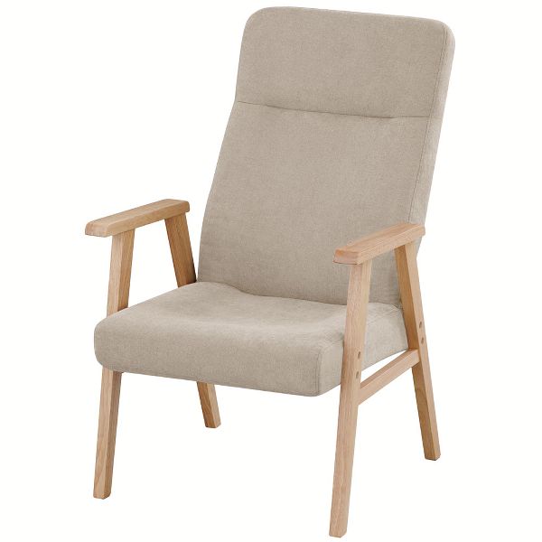 リクライニングチェア 一人用 高座椅子 高齢者 おしゃれ 北欧 座椅子 肘付きチェア 椅子 木製 ウッドアームチェア Lサイズ WACN-L  (D)｜petkan｜02
