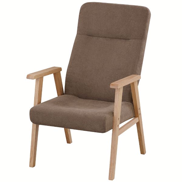 リクライニングチェア 一人用 高座椅子 高齢者 おしゃれ 北欧 座椅子 肘付きチェア 椅子 木製 ウッドアームチェア Lサイズ WACN-L  (D)｜petkan｜03