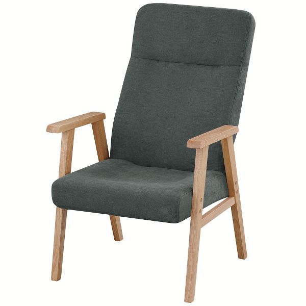 リクライニングチェア 一人用 高座椅子 高齢者 おしゃれ 北欧 座椅子 肘付きチェア 椅子 木製 ウッドアームチェア Lサイズ WACN-L  (D)｜petkan｜04
