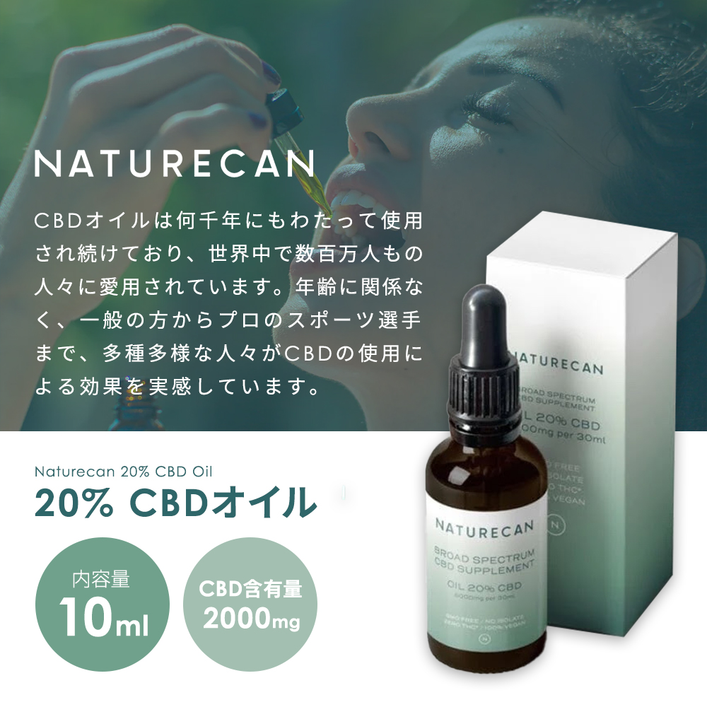 ネイチャーカン CBDオイル 20％ 10ml 2000mg CBD オイル サプリメント