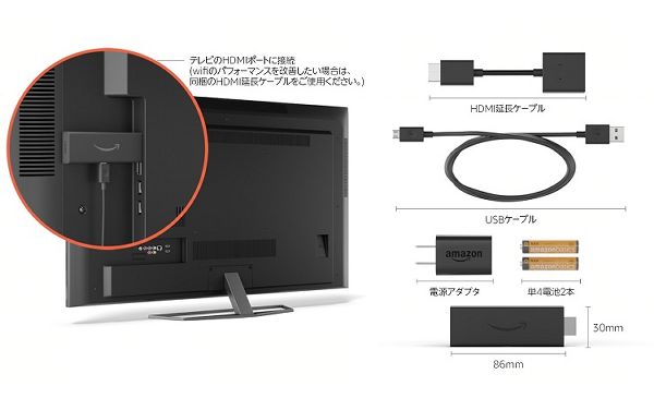 amazon Fire TV Stick Alexa対応 音声認識リモコン(第3世代)付属
