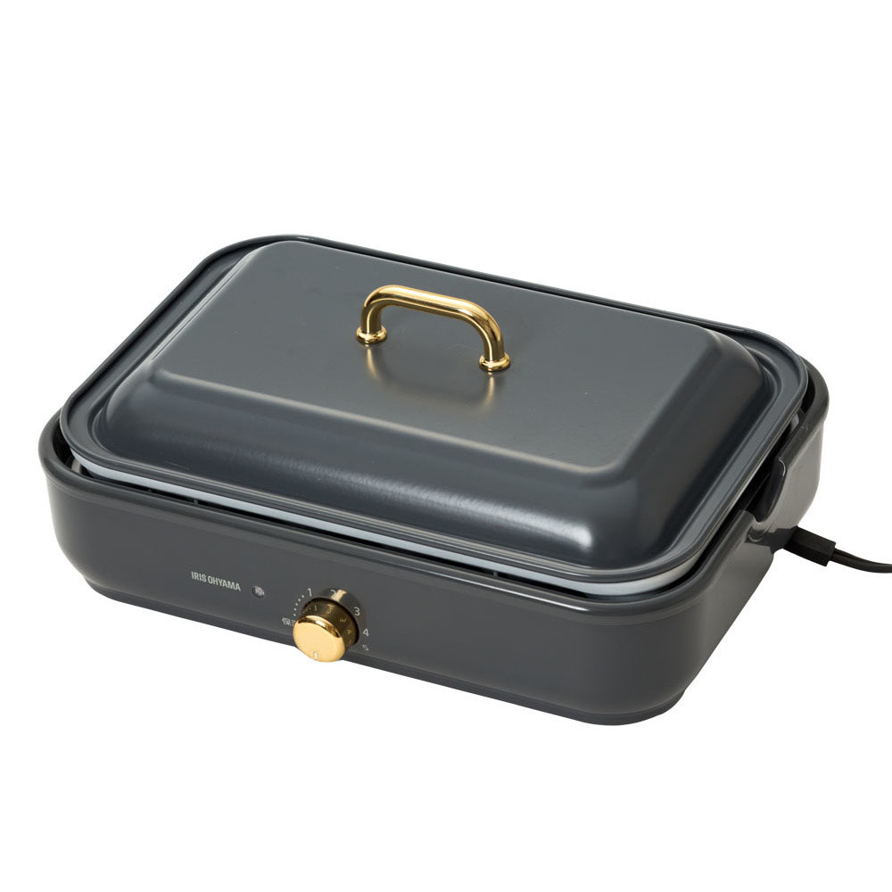 ホットプレート PHP-1002TC 鍋 たこ焼きプレート おしゃれ 2WAY アイリスオーヤマ セラミック 着脱式 1000Ｗ 最大250℃ 深鍋 ふた付き かわいい プレゼント | IRIS OHYAMA | 03