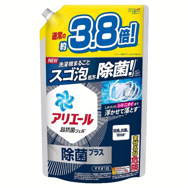 [+P15％] (6個セット)洗濯洗剤 詰替え 液体洗剤 アリエールジェル つめかえ用 ウルトラジャンボサイズ 1.48kg/1.55kg P&G (D)｜petkan｜04