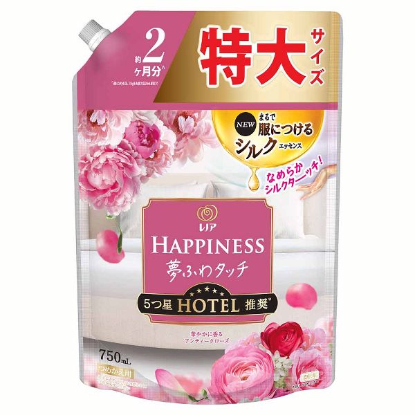 柔軟剤 詰め替え レノアHappiness レノアハピネス夢ふわタッチ 詰替用 特大サイズ 750ml P&amp;amp;amp;amp;G (D) ポイント消化｜petkan｜02