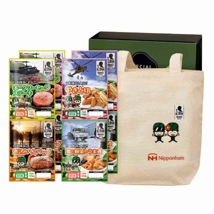 非常食防災防災食常温長期保存備蓄ローリングストック仕送り肉ギフト防災食ギフト（エコバッグセット）BO-EBS【常温】日本ハム 