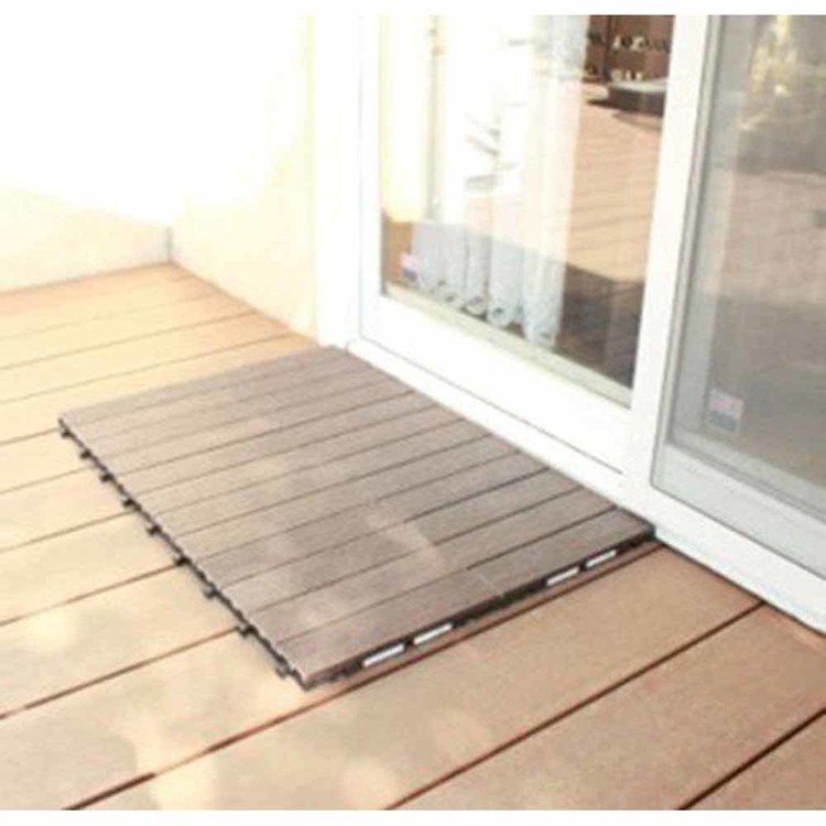 エクステリアウッドデッキジョイントタイル人工木ウッドパネル人工木木目調ジョイントタイルケース(6枚入)旭興進 