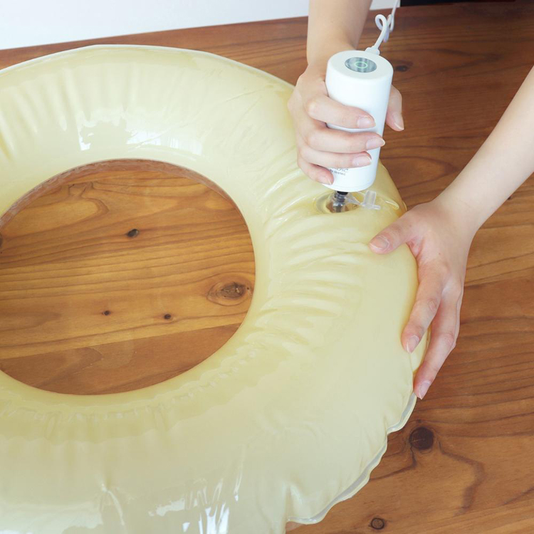 空気入れ吸引機電動ポンプ電動空気入れエアーポンプ衣類圧縮プール浮き輪携帯軽量ドリテックトラベル用2Wayハンディポンプホワイトドリテック 