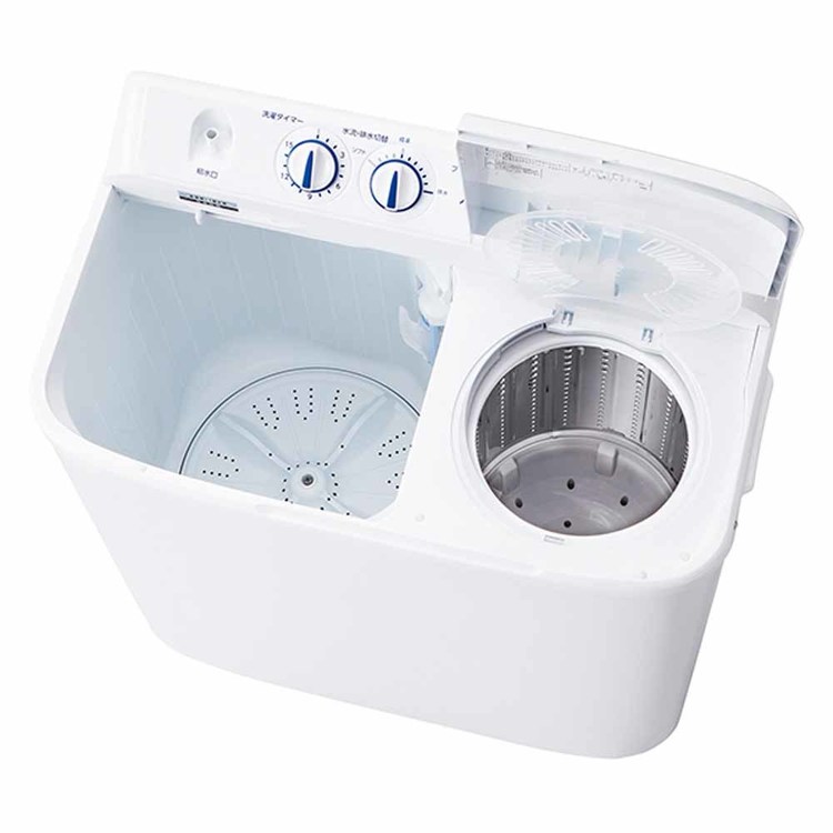 109運搬取付無料！ホワイト純正Haierシンプルスリム洗濯機！完動超美品！ Haier（ハイアール） 洗濯機二槽式5.5kg JW-W55G(W) ホワイト JW-W55G