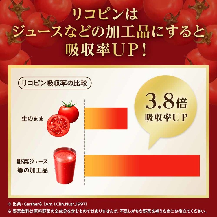 カゴメトマトジュース野菜ジュース高リコピンリコピン血圧コレステロール砂糖不使用トマト100％24本【24本】濃厚リコピン195mlカゴメ 
