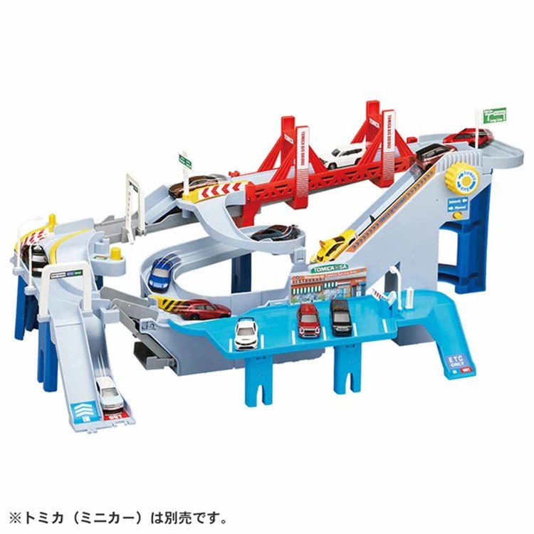 2個セット トミカ コースがのび〜る！ 2WAYにぎやか高速どうろ トミカワールド コースがのび~る!2WAYにぎやか高速どうろ｜トミカ