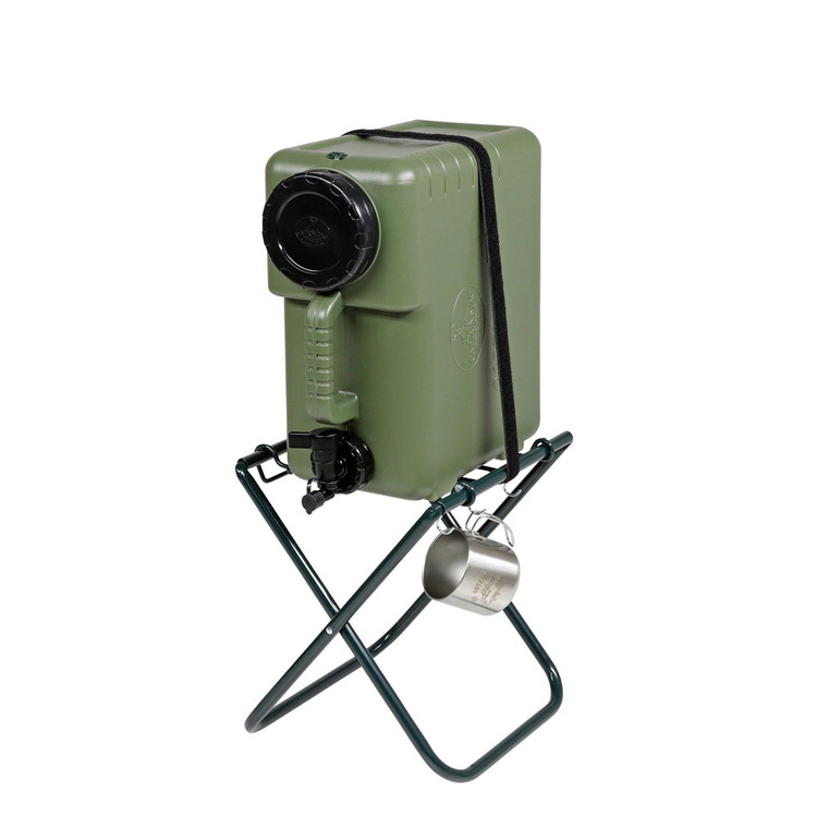 CAPTAINSTAGキャンプアウトドアレジャーウォータージャグタンク水ハードタイプ持ち運び防災ウォータータンク5L抗菌オリーブボルディーパール金属株式会社 