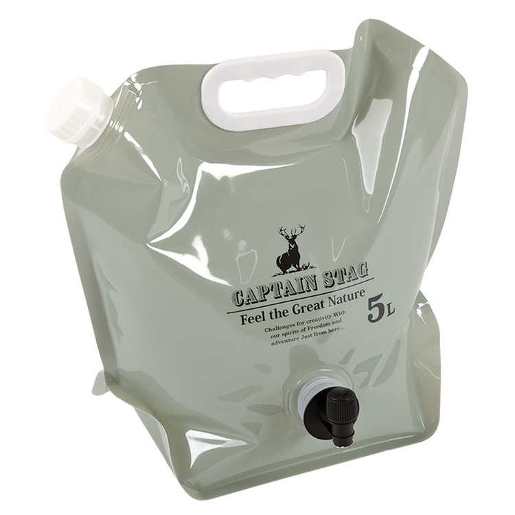 CAPTAINSTAGキャンプアウトドアレジャーウォータージャグウォーターパックタンクコンパクト持ち運び防災ウォータータンク5Lオアシスパール金属株式会社 