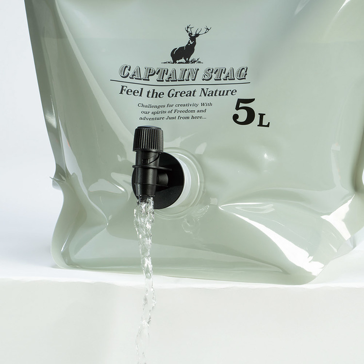 CAPTAINSTAGキャンプアウトドアレジャーウォータージャグウォーターパックタンクコンパクト持ち運び防災ウォータータンク5Lオアシスパール金属株式会社 