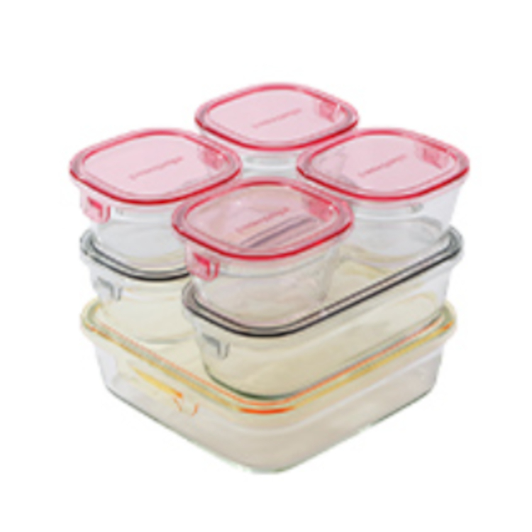 イワキ ガラス 保存容器 耐熱ガラス 7点セット 食洗器対応 レンジ