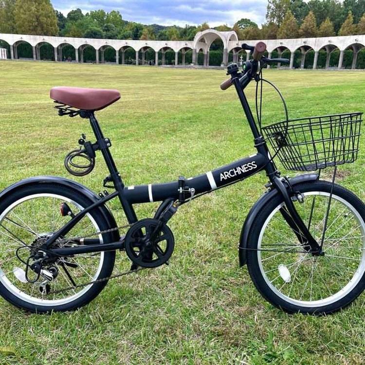 折りたたみ自転車 カゴ付き シマノ製 6変速 20インチ 軽量 通勤 通学