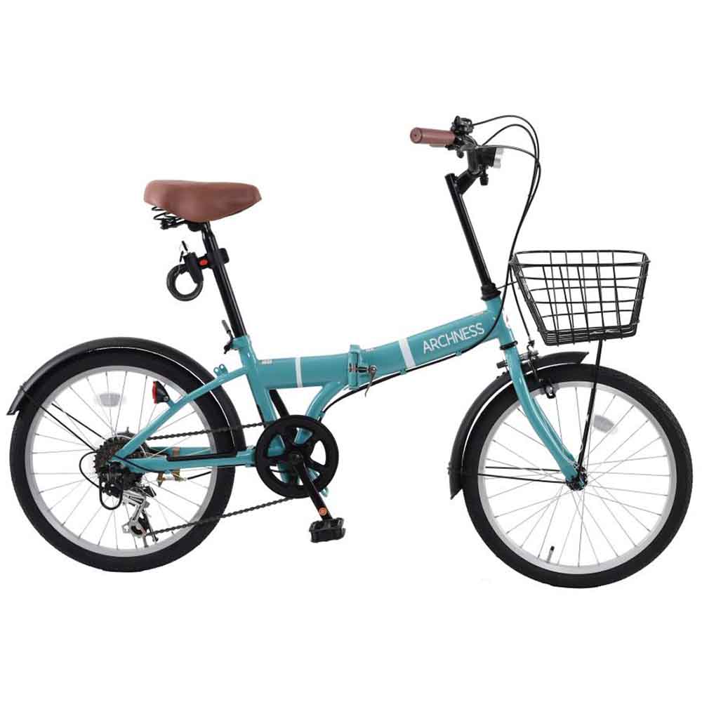 折りたたみ自転車 カゴ付き シマノ製 6変速 20インチ 軽量 通勤 通学