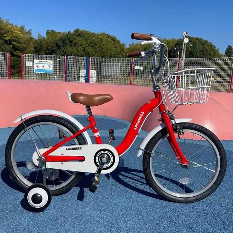 子供用自転車 幼児用自転車 カゴ付き 18インチ 補助輪 (完成品お届け