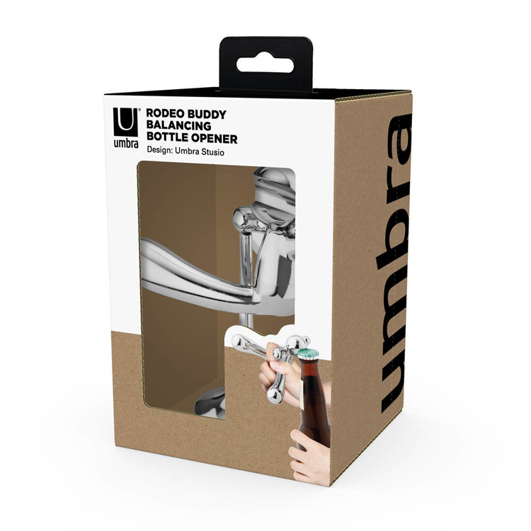 キッチンボトルオープナー栓抜きダイニングインテリアロデオギフトスタイリッシュオープナーオブジェロデオバディボトルオープナーブラックUmbra 