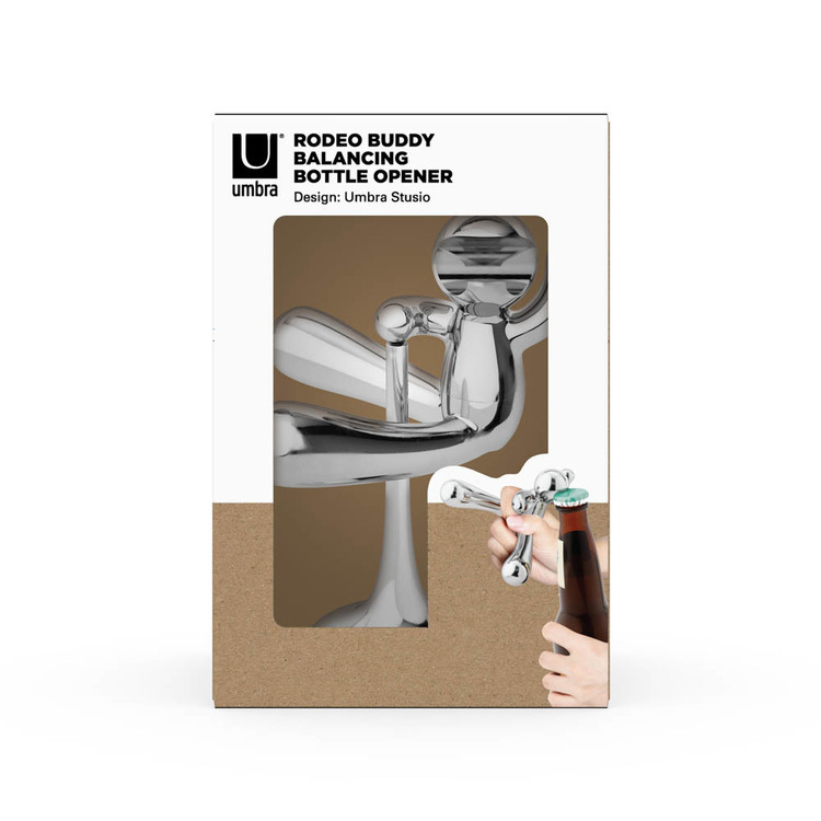 キッチンボトルオープナー栓抜きダイニングインテリアロデオギフトスタイリッシュオープナーオブジェロデオバディボトルオープナーブラックUmbra 