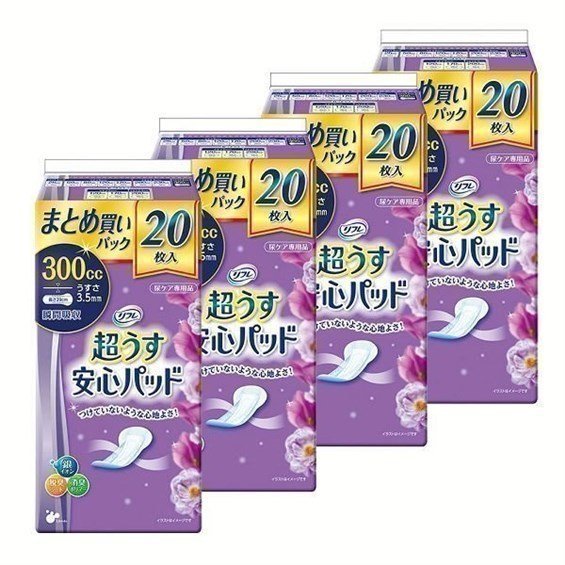 超うす安心パッド 300ccまとめ買いパック20枚 4個セット リフレ (D) 新