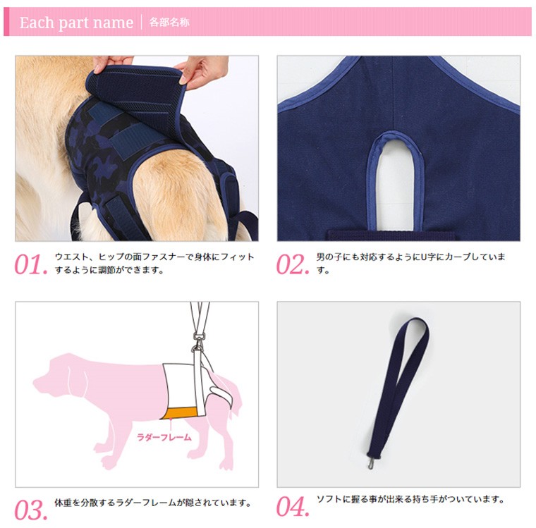 LaLaWalk（TOMBOW） 送料無料!! 大型犬用歩行補助ハーネス