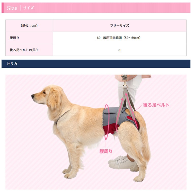 大型犬用歩行補助ハーネス LaLaWalk Hip(ララウォークヒップ) ラズベリーグレー 腰痛 ヘルニア 介護 お散歩 高品質 寝たきり トンボ :  2ta0102-05 : ペット用品通販ペットラボ - 通販 - Yahoo!ショッピング