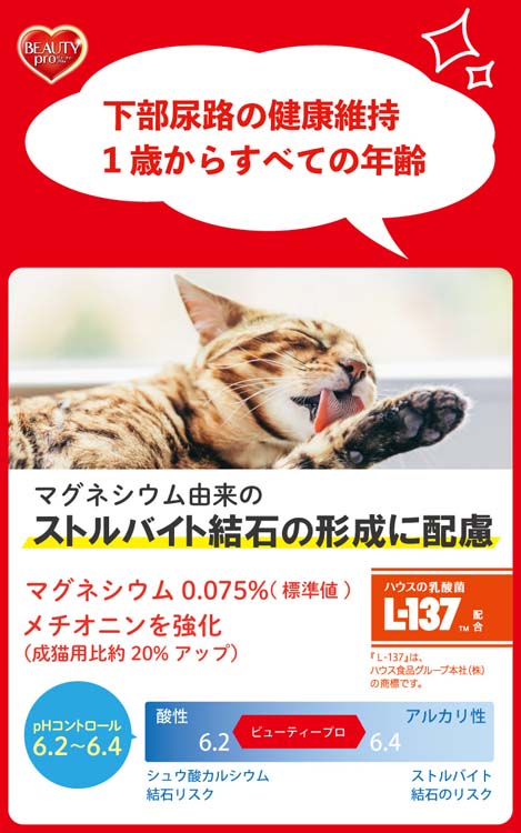 ビューティープロセット ビューティープロ キャット 下部尿路の健康維持 1歳から ( 2.7kg