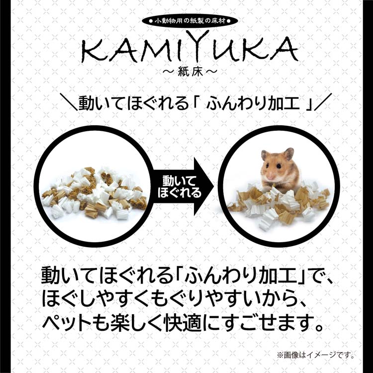 クリーンモフ 小動物用床材 KAMIYUKA 紙床 ミックス ホワイト×ピンク