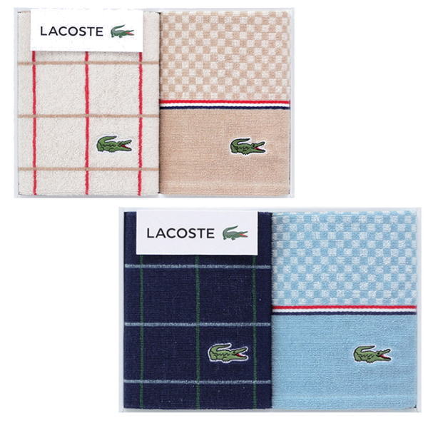 LACOSTE Lコンセール ラコステ タオルセット (ダークブルー